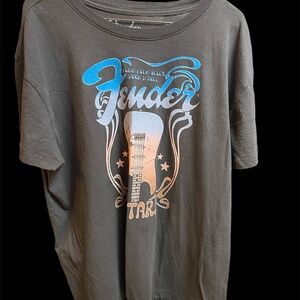 Fender Guitars Womens Black Short Sleeve Crew Neck T-shirt 2X